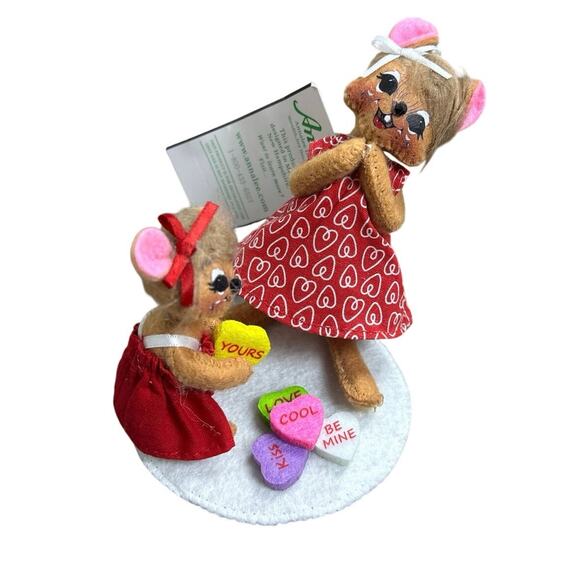 Annalee Valentine’s Day Mouse Figurines – Love & Heart Candy – Collectible Decor - Picture 1 of 5